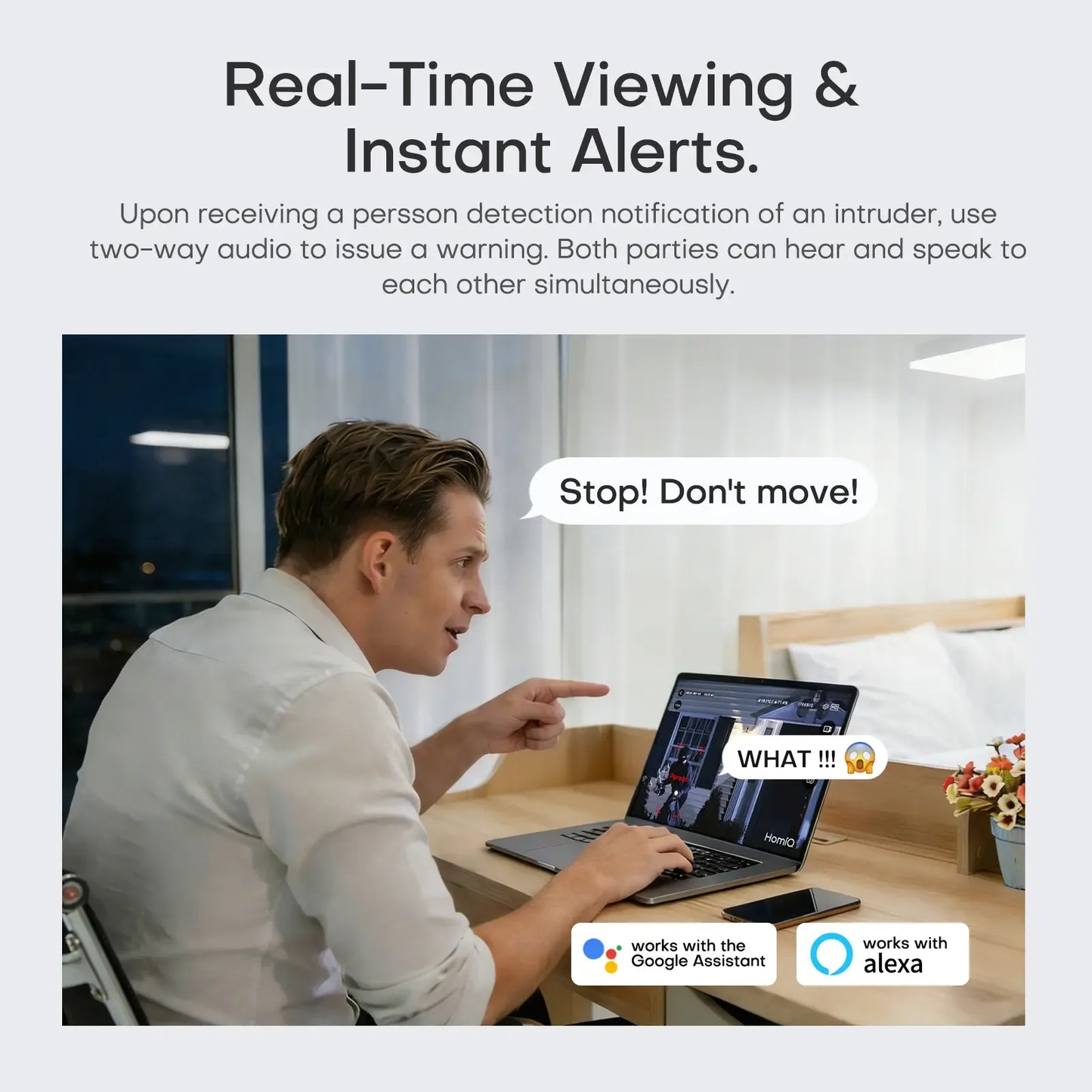 AI Magnetic 2K 3MP Window Security Camera (2-Pack) – Dual-Band WiFi, Color Night Vision & 24/7 Recording